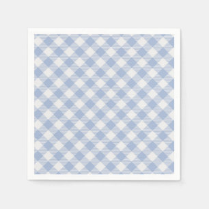 Guardanapo De Papel Padrão clássico Gingham azul verificado