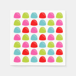Guardanapo De Papel Padrão Colorido de Gomas – Design de Doces Retrô