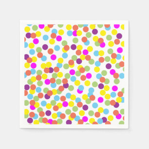 Guardanapo De Papel Padrão Colorido de Polka-Dots Confetti