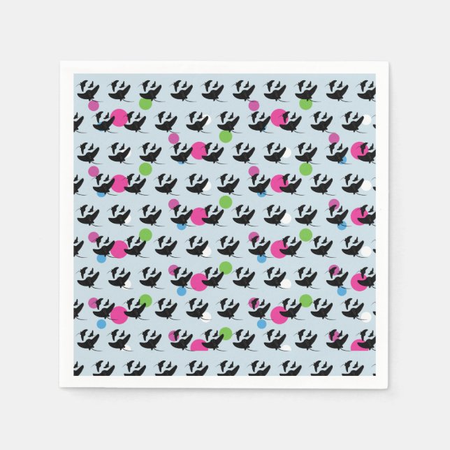 Guardanapo De Papel Padrão Colorido de Raios do Partido (Frente)