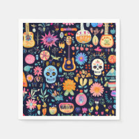 Padrão colorido do Dias de los muertos
