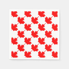 Guardanapo De Papel Padrão da Folha de Bordo Vermelha do Canadá
