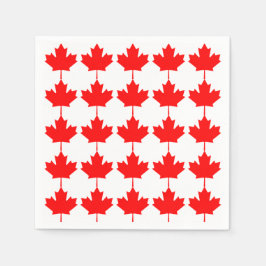 Guardanapo De Papel Padrão da Folha de Bordo Vermelha do Canadá