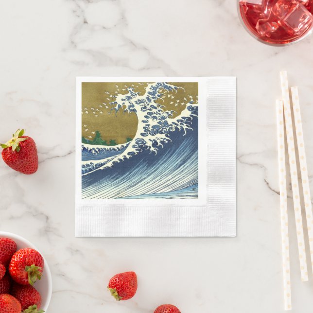 Guardanapo De Papel Padrão da Grande Onda de Hokusai: Arte Japonesa Uk (Insitu)
