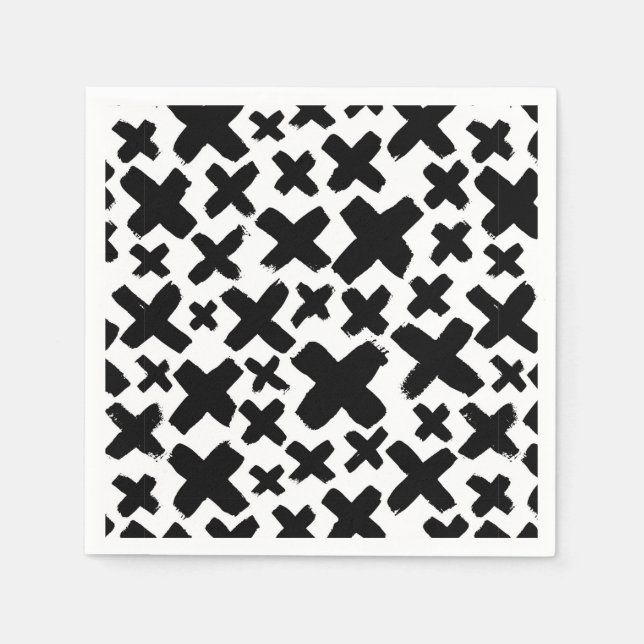 Guardanapo De Papel Padrão de abertura de tinta preta (Frente)