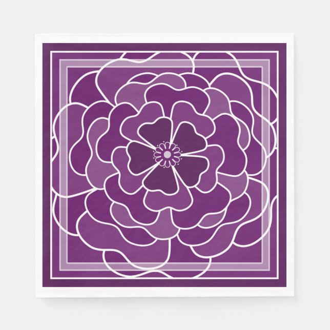 Guardanapo De Papel Padrão de abstrato roxo escuro (Frente)