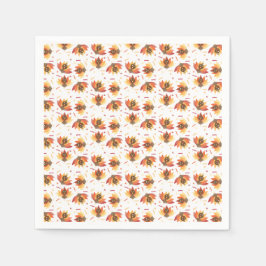 Guardanapo De Papel Padrão de Ação de Graças da Turquia Gobble