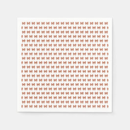 Guardanapo De Papel Padrão de arco gingham castanho