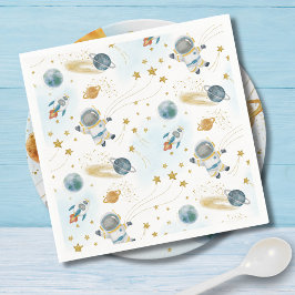 Guardanapo De Papel Padrão de Astronauta no Espaço Exterior