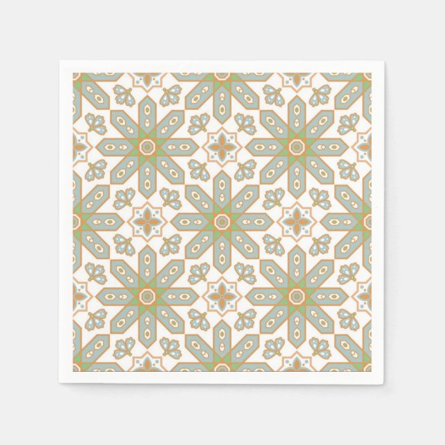 Guardanapo De Papel Padrão de azulejos cerâmicos (Frente)
