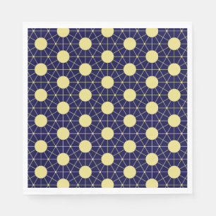 Guardanapo De Papel Padrão de azulejos geométricos elegantes em azul n