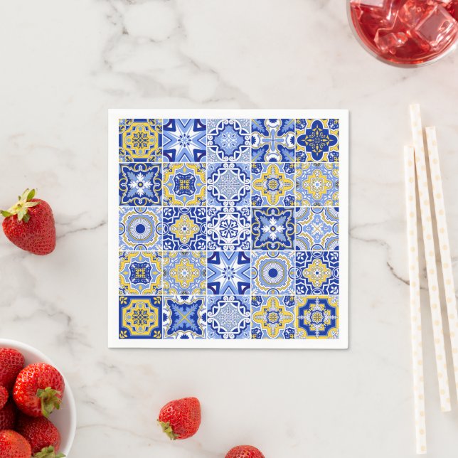 Guardanapo De Papel Padrão de Azulejos Portugueses  (Insitu)