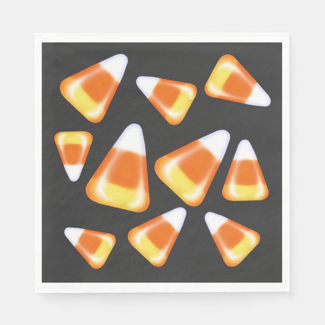 Guardanapo De Papel Padrão de balas de Halloween, doces de milho doce  (Frente)