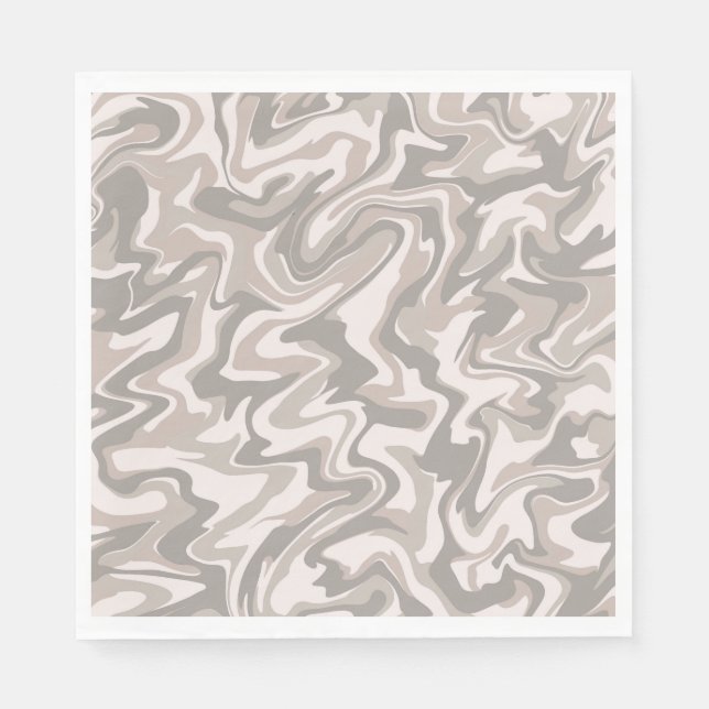 Guardanapo De Papel Padrão de Boho Líquido de Cabeça de Cinza Hippie 7 (Frente)