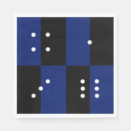 Guardanapo De Papel Padrão de bolinhas de dados/preto