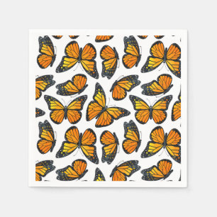 Guardanapo De Papel Padrão de Borboleta Monarch