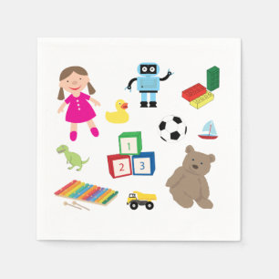 Guardanapo De Papel Padrão de Brinquedos para Crianças Bonitas