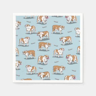Guardanapo De Papel Padrão de buldogue inglês