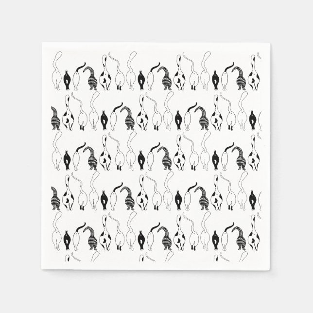 Guardanapo De Papel Padrão de Bumbuns de Cat (Frente)