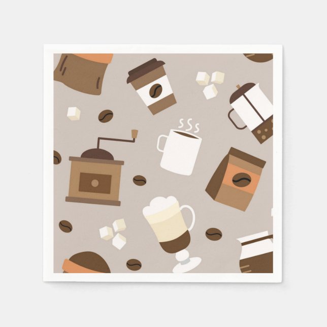 Guardanapo De Papel Padrão de café (Frente)