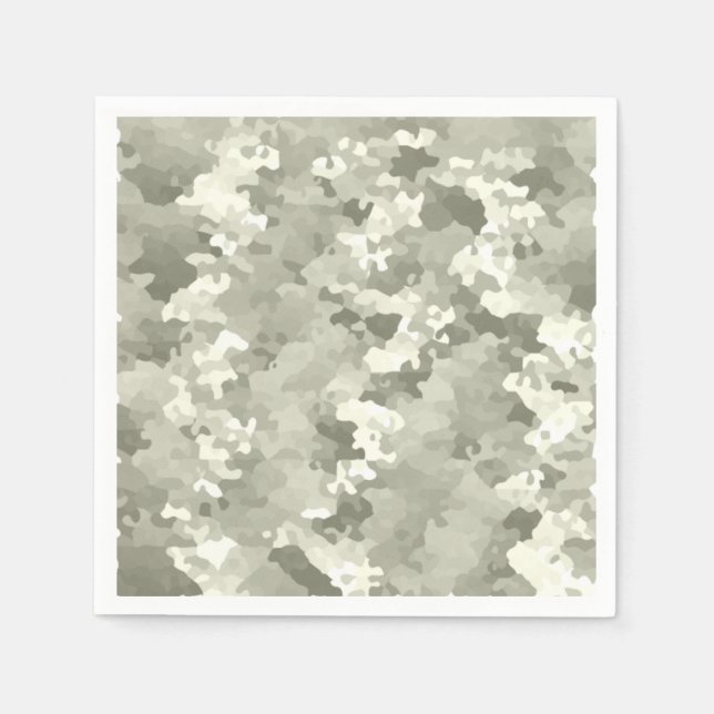 Guardanapo De Papel Padrão de Camuflagem Cinza (Frente)