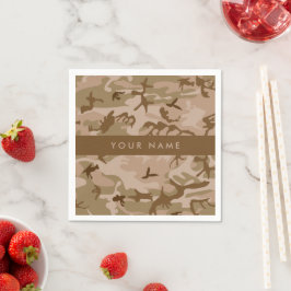 Guardanapo De Papel Padrão de Camuflagem do Deserto, Seu nome, Persona