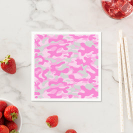 Guardanapo De Papel Padrão de Camuflagem Rosa