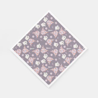 Guardanapo De Papel Padrão de Cardigan Fantasma Roxo Fofo Papel de Fes