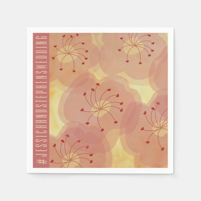 Guardanapo De Papel Padrão de Casamento Napkin Asiático Influenciado F (Frente)