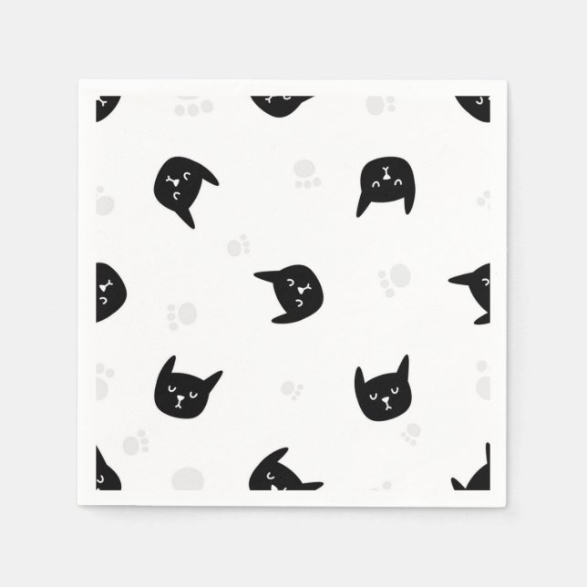Guardanapo De Papel Padrão de Cat (Frente)