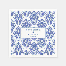 Guardanapo De Papel Padrão de colheita dos azulejos brancos e azuis me