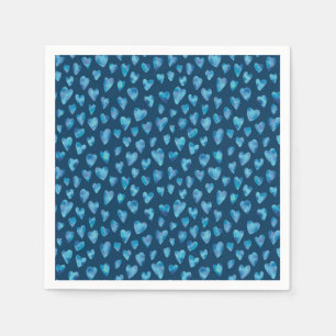 Guardanapo De Papel Padrão de coração azul escuro