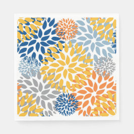 Guardanapo De Papel Padrão de cores brilhantes da Abstrato Floral de V