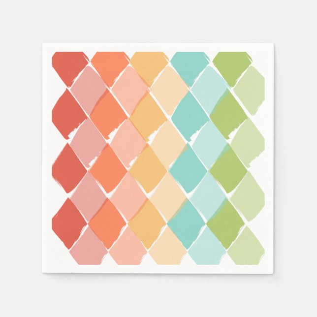 Guardanapo De Papel Padrão de cores vibrantes do verão Napkins (Frente)