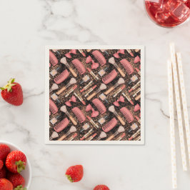 Guardanapo De Papel Padrão de Cosméticos Rosa Brilho