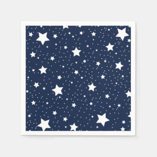 Guardanapo De Papel Padrão de Cosmos de Starry Bonito em Azul Marinho