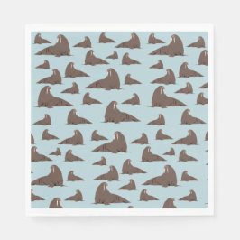 Guardanapo De Papel Padrão de Cute Walrus