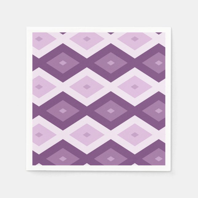 Guardanapo De Papel Padrão de diamante roxo (Frente)
