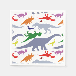 Guardanapo De Papel Padrão de Dinossauro Colorido (Leve)
