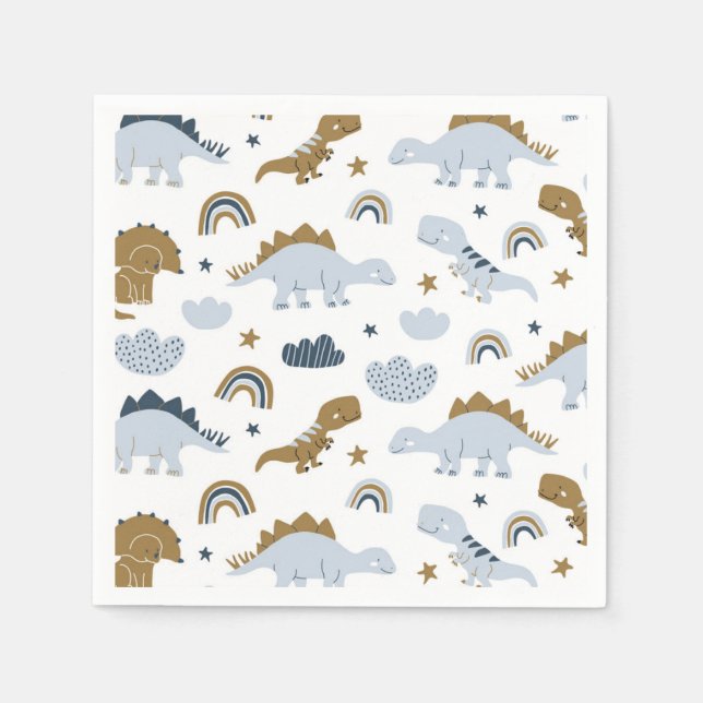 Guardanapo De Papel Padrão de Dinossauro Cotovelo (Frente)