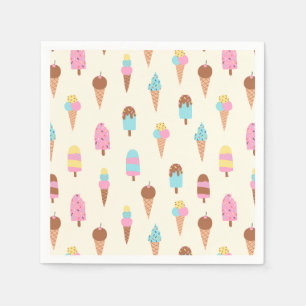 Guardanapo De Papel Padrão de doçura de Sorvete de Pastel