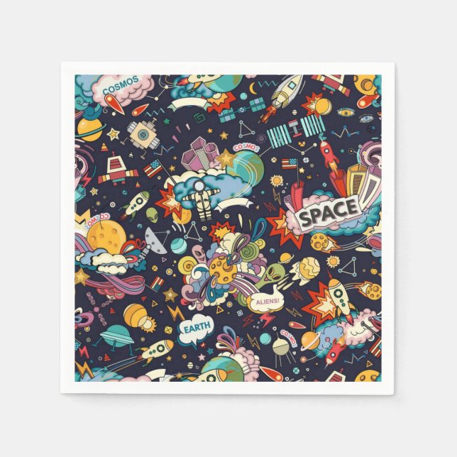 Guardanapo De Papel Padrão de espaço (Frente)