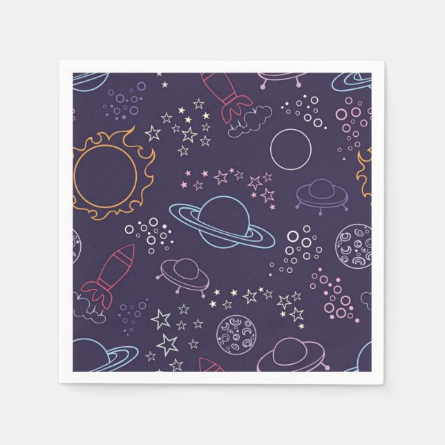 Guardanapo De Papel Padrão de espaço (Frente)