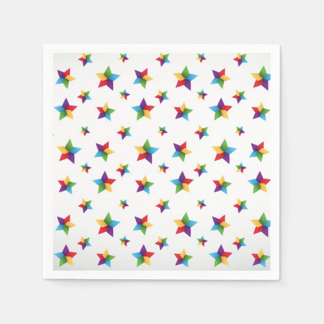 Guardanapo De Papel Padrão de estrelas (Frente)