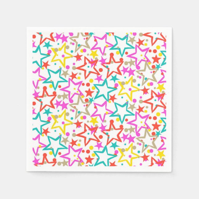 Guardanapo De Papel Padrão de estrelas (Frente)