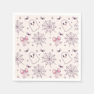 Guardanapo De Papel Padrão de fantasma e teia do Dia das Bruxas