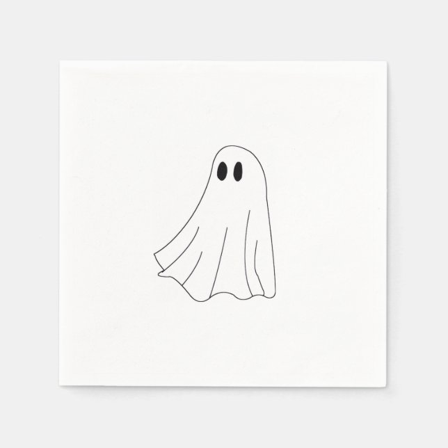 Guardanapo De Papel Padrão de Fantasma Pastel Fofo (Frente)