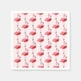 Guardanapo De Papel Padrão de Férias de Natal Flamingo, cor-de-rosa, p