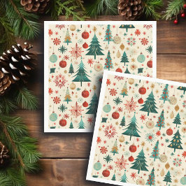 Guardanapo De Papel Padrão de Festas de Inverno Festivas