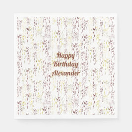 Guardanapo De Papel Padrão de Fita Aniversário Adulto de Qualquer Idad